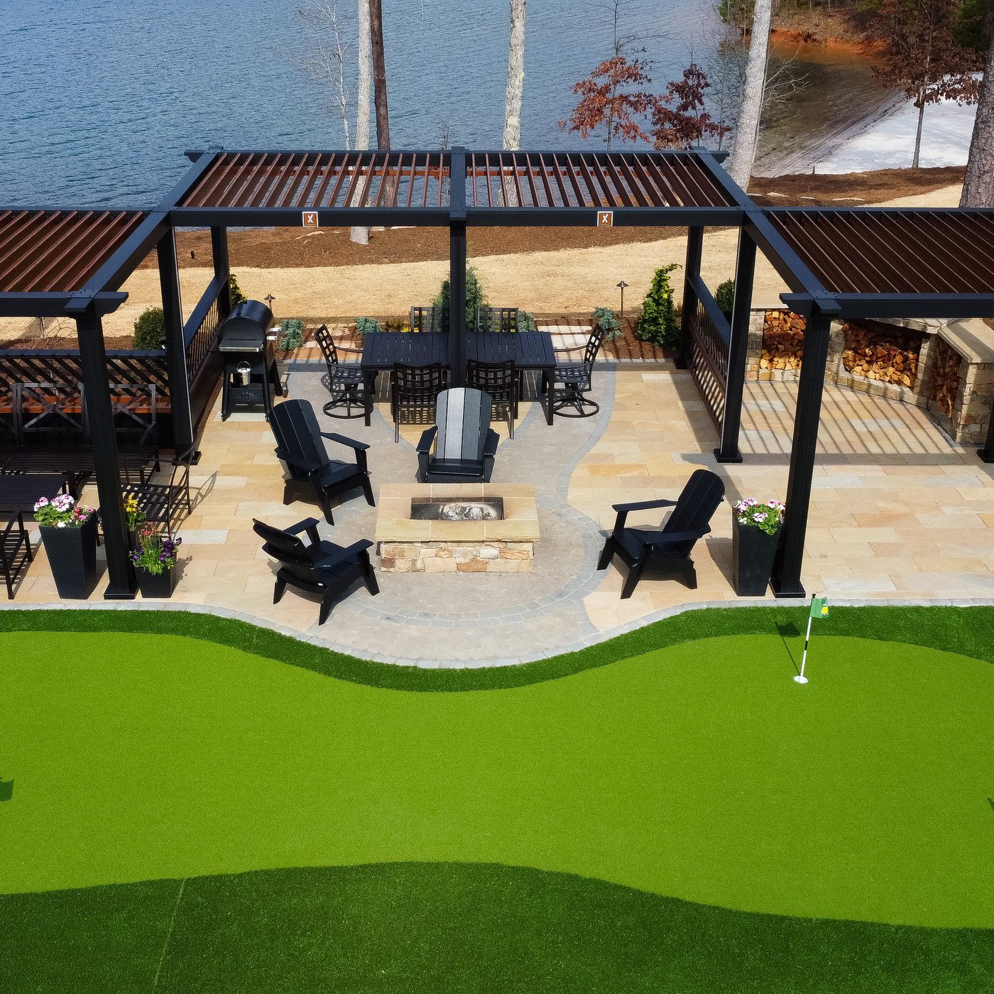 Connected Cabana X MOD Aspen cabanas beside a putting green